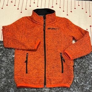 Ski-Doo BRP Kids Orange Heather Fleece Zip 3-4